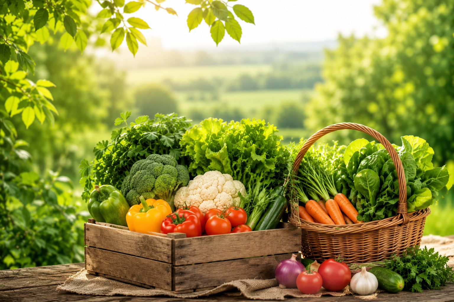 Fresh produce basket from VegKing